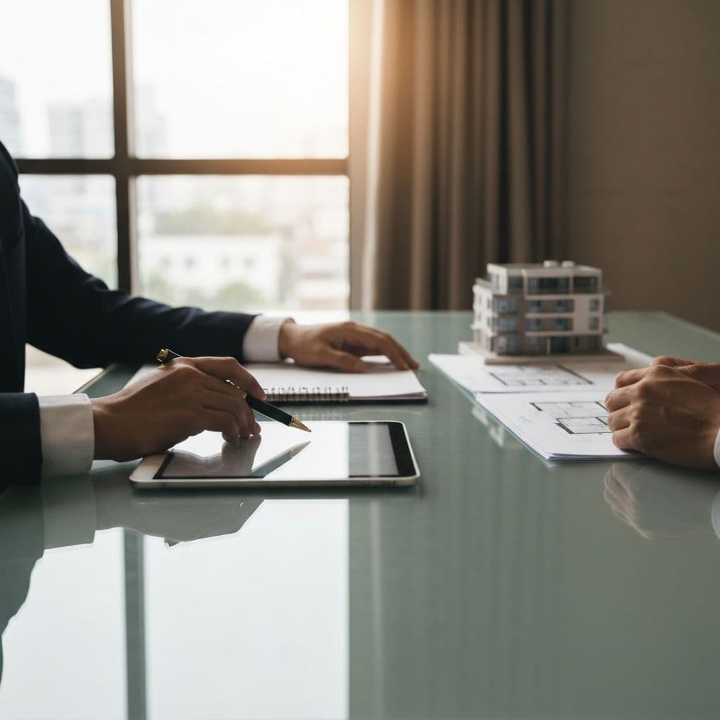 Real estate investor reviewing a deal with capital advisor